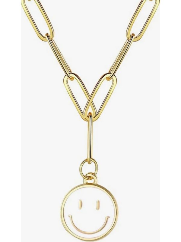 Smiley Face Necklace Multiple Colors