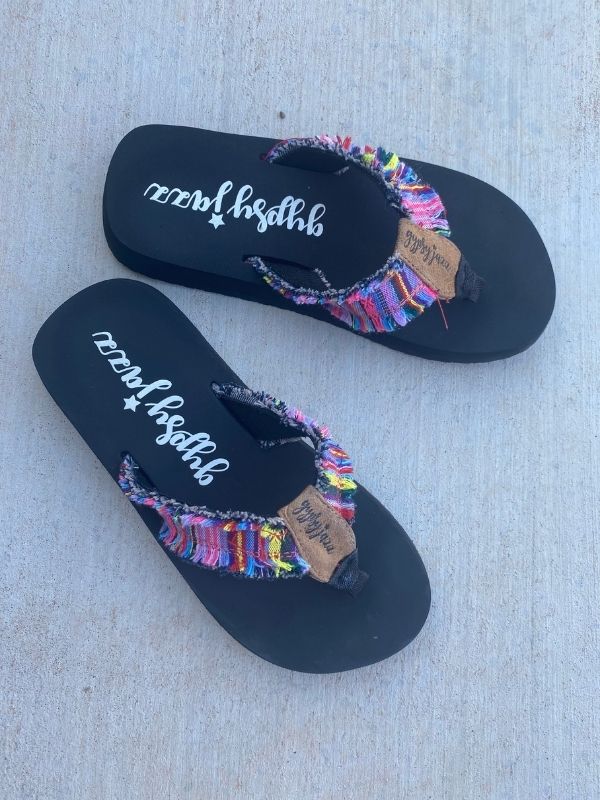 GYPSY JAZZ FLIP FLOP PINK MULTI