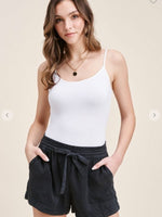 Charcoal Drawstring Shorts