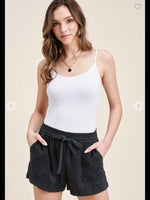 Charcoal Drawstring Shorts