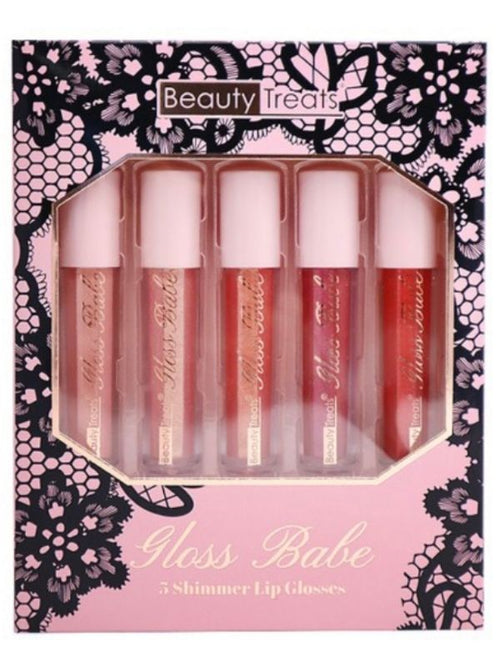Gloss Babe 5 piece lip gloss set for shine with just a touch of color.