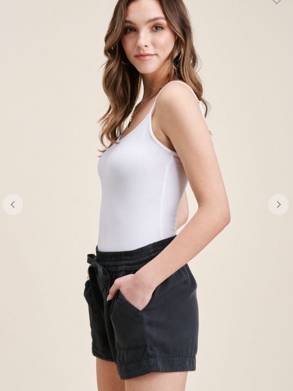 Charcoal Drawstring Shorts