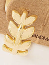 Mini Leaf Hoop Earrings
