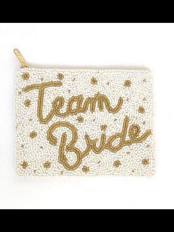 Team bride beaded coin purse.