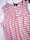 Mauve Striped V-Neck