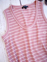 Mauve Striped V-Neck