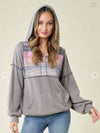 Stitch V-neck Hoodie