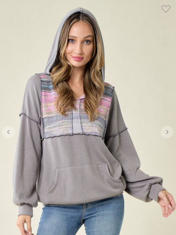 Stitch V-neck Hoodie