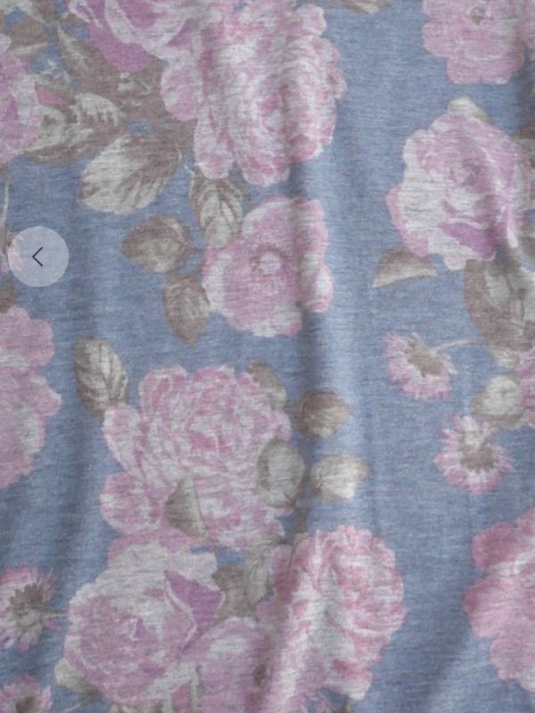 Denim Floral Top