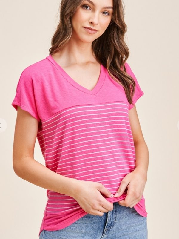 Pretty in Pink Stripe Shirt