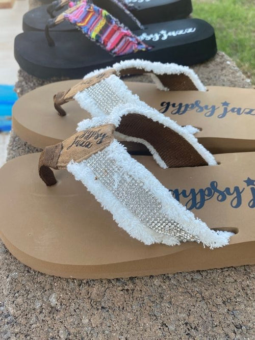 GYPSY JAZZ FLIP FLOP WHITE