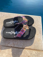 GYPSY JAZZ FLIP FLOP PINK MULTI