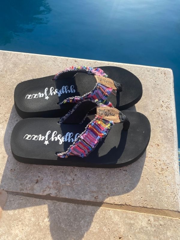 GYPSY JAZZ FLIP FLOP PINK MULTI