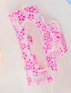 Pink Floral/Clear Flower Hair Clip