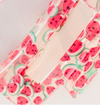 Pink Floral/Clear Flower Hair Clip