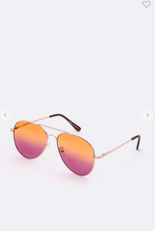 2 Tone Tint Aviator Glasses