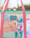 Iridescent Blue Tote-HERE COMES THE FUN!